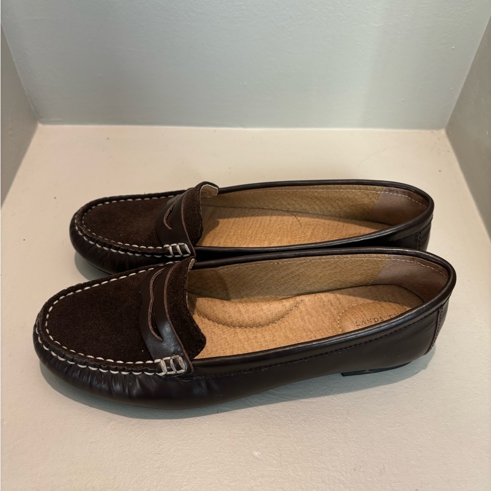 NWOT-Women’s Lands End slip on classic brown loafer - size 6 1/2 - Picture 4 of 9